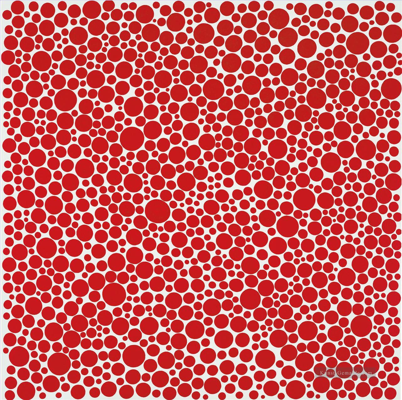 Red Dots Yayoi Kusama Pop Art Minimalismus feministisch Ölgemälde